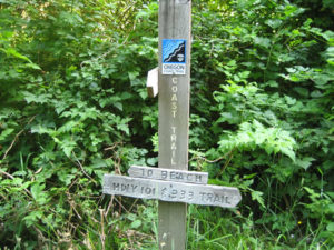 333 trail marker along the coast trail