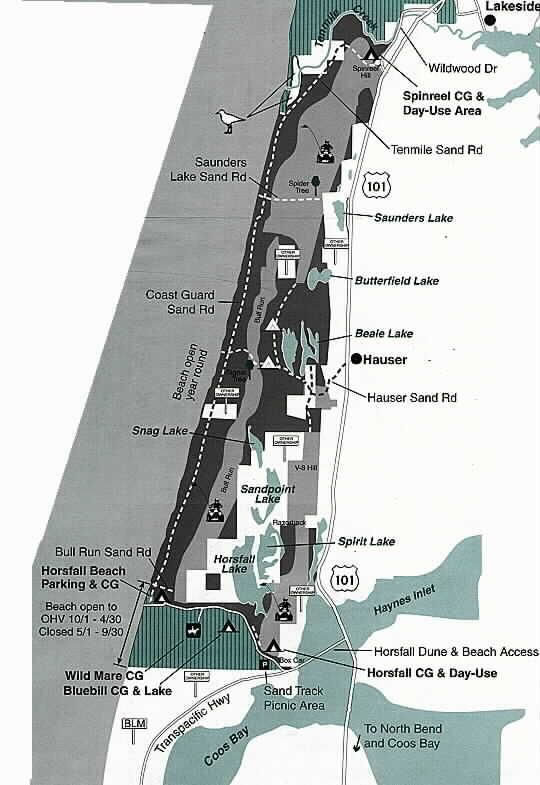 Winchester Bay Oregon Map Cycling Reedsport - Winchester Bay With Maps, Camping & Side Trips